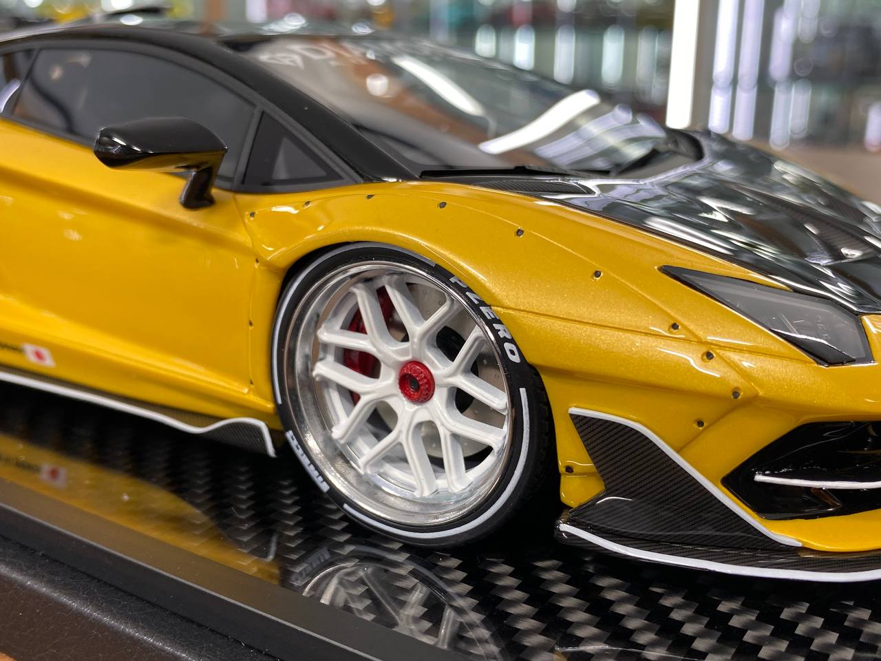 1/18 Resin VIP Models Lamborghini Aventador SVJ Pearl Yellow with Decals Ltd.Edn. 30 pcs