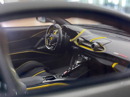 1/18 Resin Davis & Giovanni Ferrari 812 N-Largo Novitec Grey with Carbon Accents / Yellow Rims  Limited Edition: 10 pcs