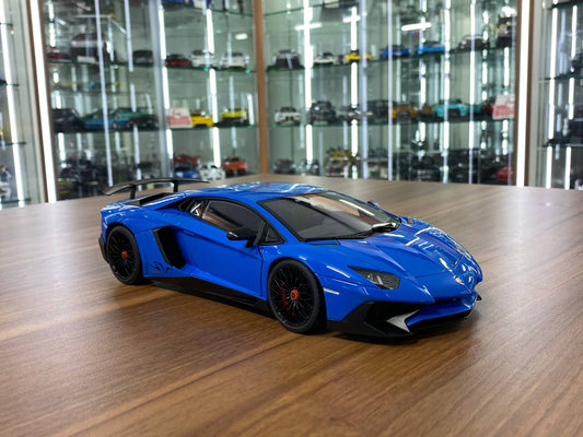 1/18 Diecast Lamborghini Aventador SV LP 750-4 – Blue Lemans | AUTOart | Full Opening