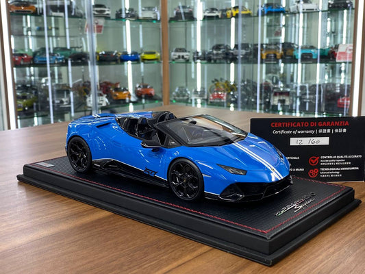 1/18 Resin MR Collection Lamborghini Huracan EVO Spyder Blu Le Mans Ltd.Edn:60 pcs