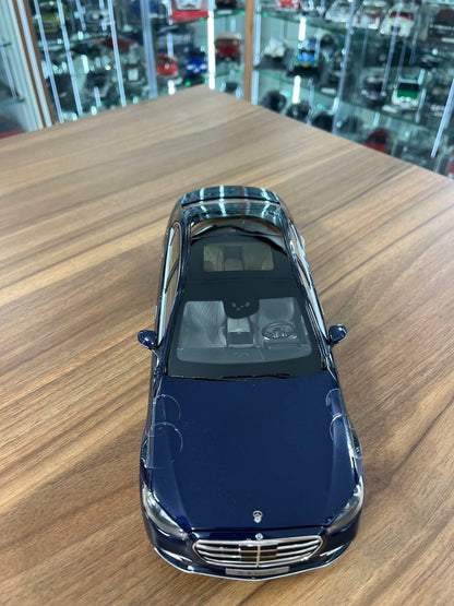 1:18 Diecast Norev Mercedes-Benz S-Class | Metallic Blue | Full Opening