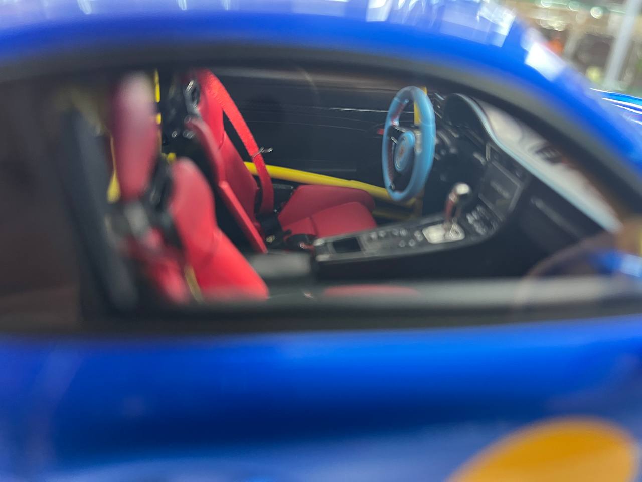 1/18 Porsche 911 GT2 RS MR Manthey Racing | Resin| Blue/Yellow | 1 of 1 | Davis & Giovanni