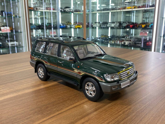 1/18 Diecast Toyota Land Cruiser 100 Green Faw Toys Scale Model Car