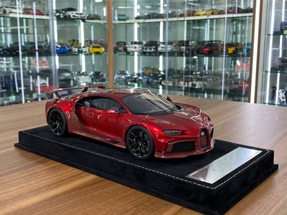 1/18 H&H Bugatti Chiron Pur Sport Pearl Red Carbon Fiber | Resin | Limited 30 pcs