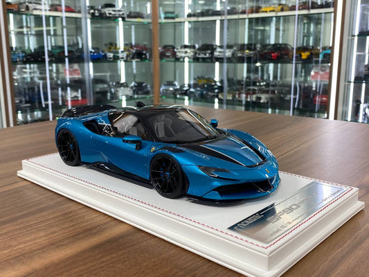 1/18 Resin Ferrari SF90 Stradale Novitec – Metallic Blue | Davis & Giovanni