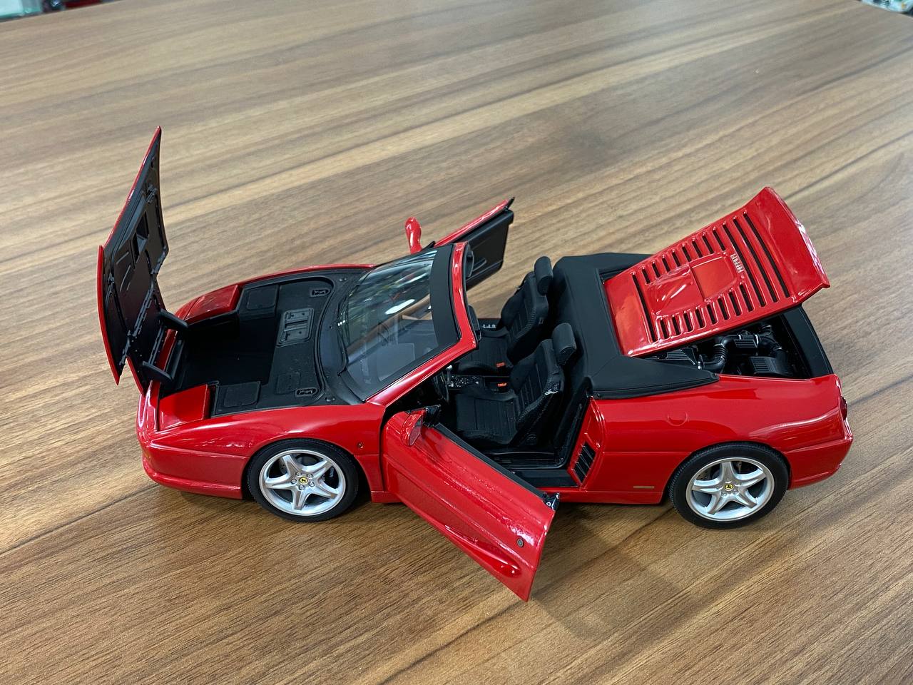 Hot Wheels Elite Ferrari F355 Spider - [1/18 Diecast, Red
