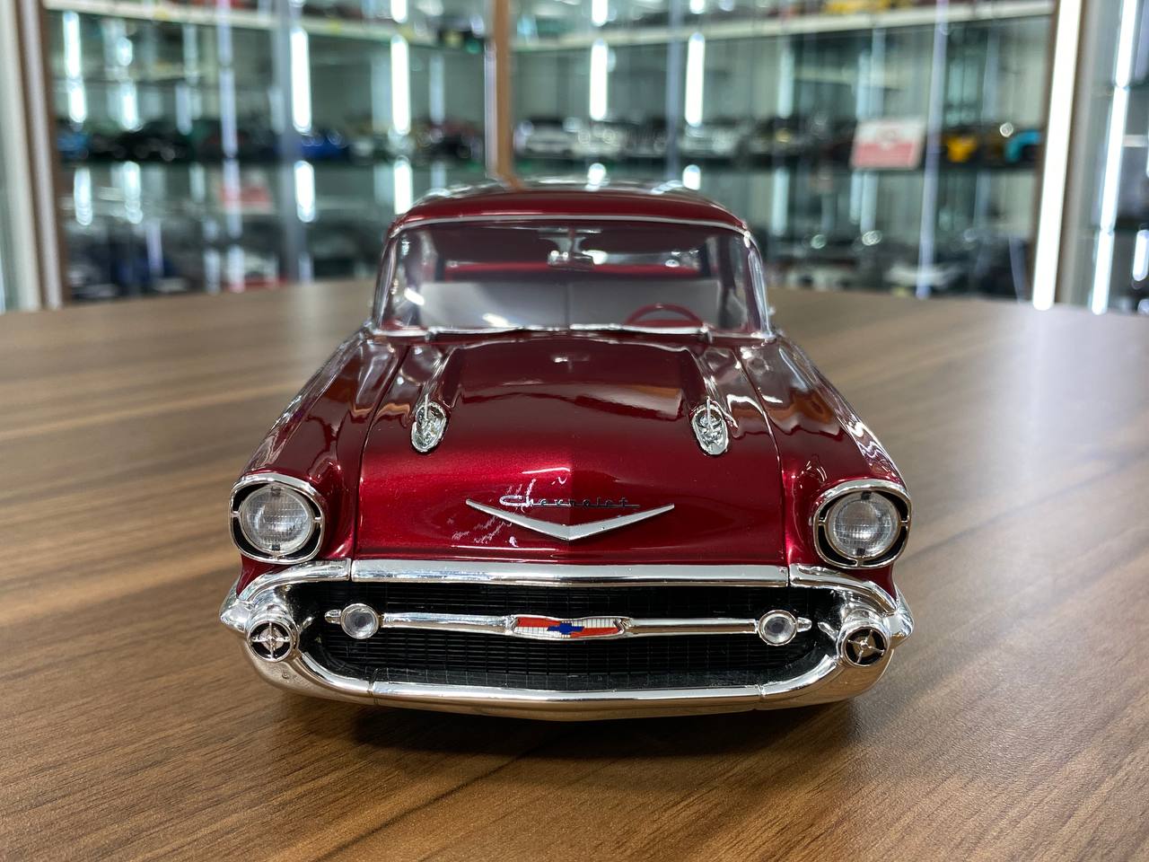 1/18 Diecast Chevrolet Bel Air 1957 ACME Red Scale Model Car