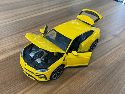 1/18 Diecast Lamborghini Urus Yellow Bburago Scale Model Car