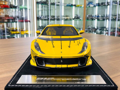 H&H Ferrari 812 Competizione Blank Sheet - 1/18 Resin Model, Matt Yellow, Limited to 30 Pieces