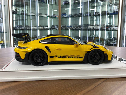 Ivy Model 1/18 Porsche 911 992 GT3 RS Weissach – Racing Yellow with Black Wheels, Limited to 25 pcs.