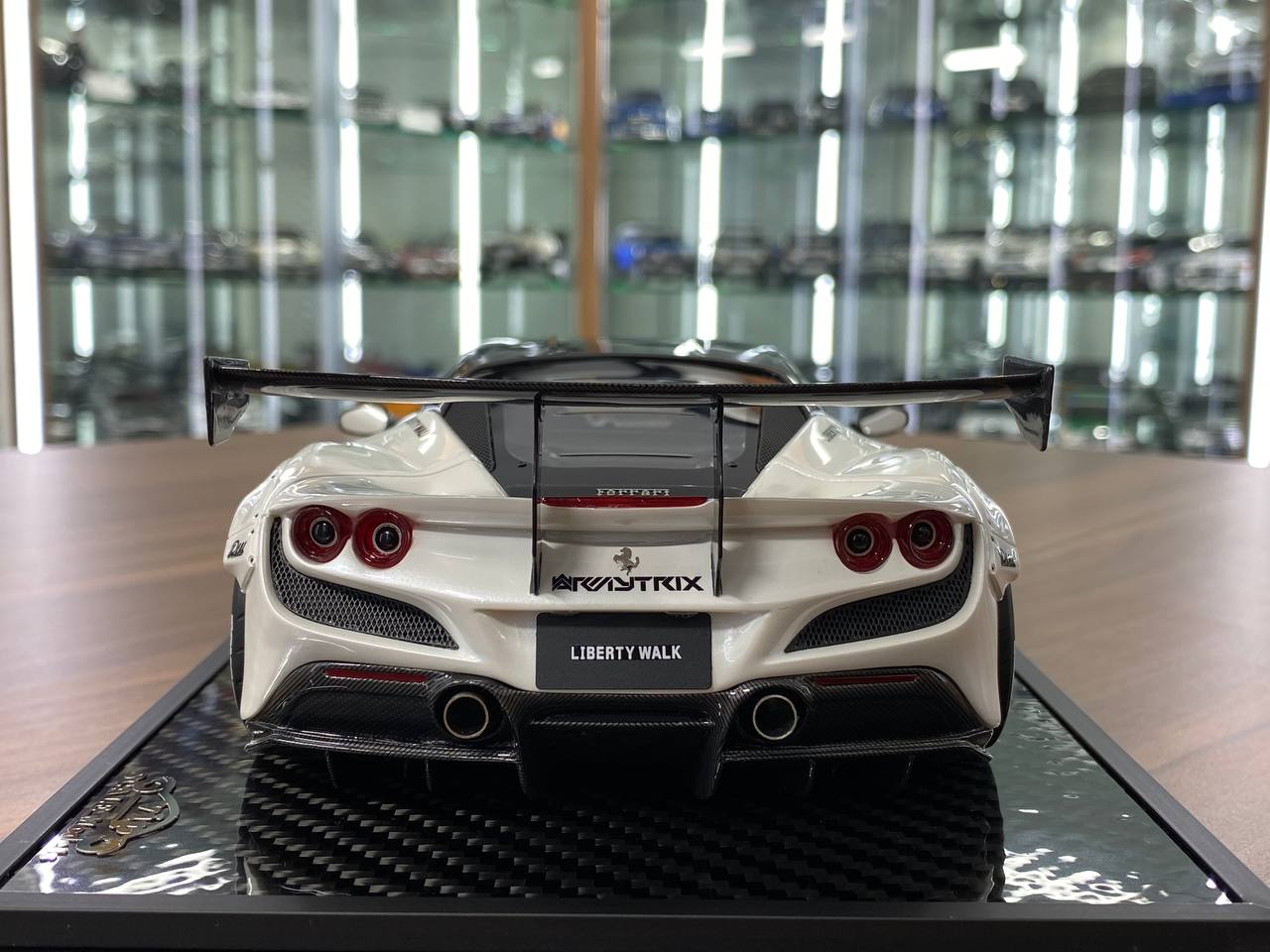 1/18 Resin Model – Ferrari F8 GT LB-Works Pearl White Decal by VIP Model