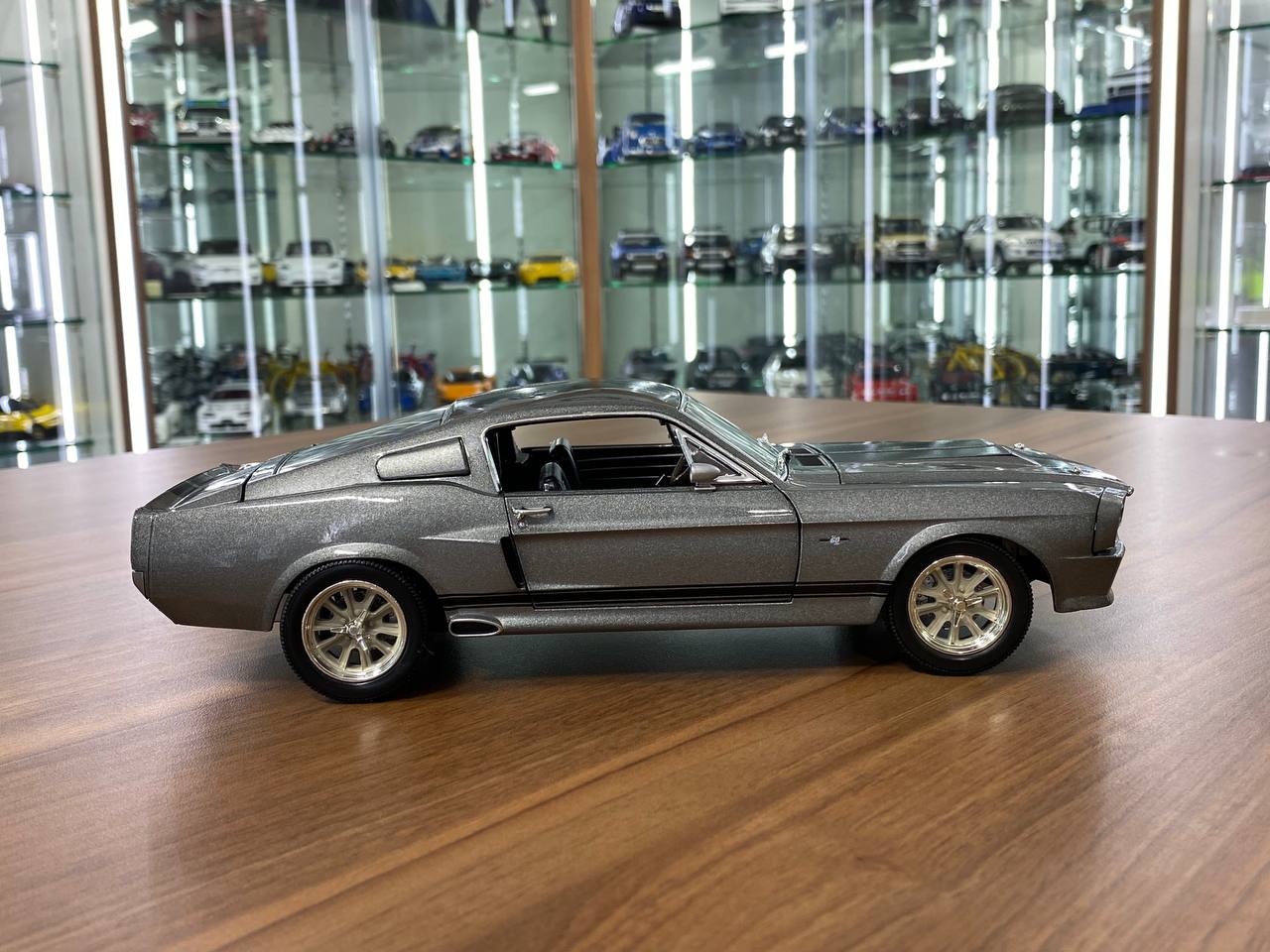 1/18 Diecast Ford Mustang Eleanor 1967 Silver Model Car by Green Light