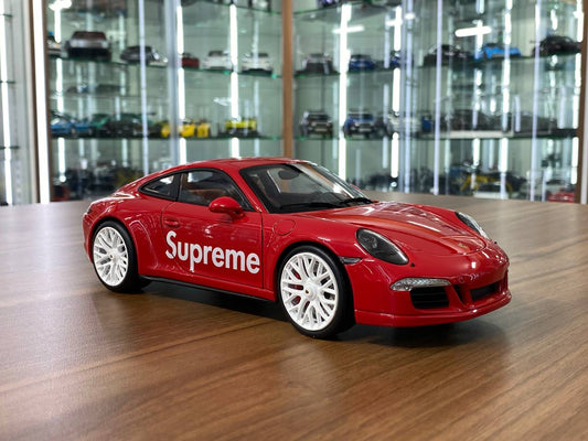 1:18 Diecast Full Opening – NSL Model Porsche 911 Carrera GTS Red Supreme / White Wheels – Limited 299