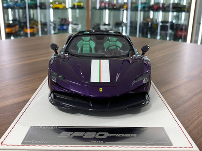 1/18 Resin Model – CE Custom Edition Ferrari SF90 Spider Purple  Limited Edition: 30 pcs