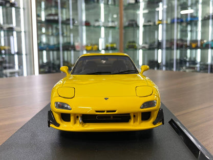 1/18 Diecast Doors opening Solido Mazda RX7 FD RS Streetfighters 1994 Yellow