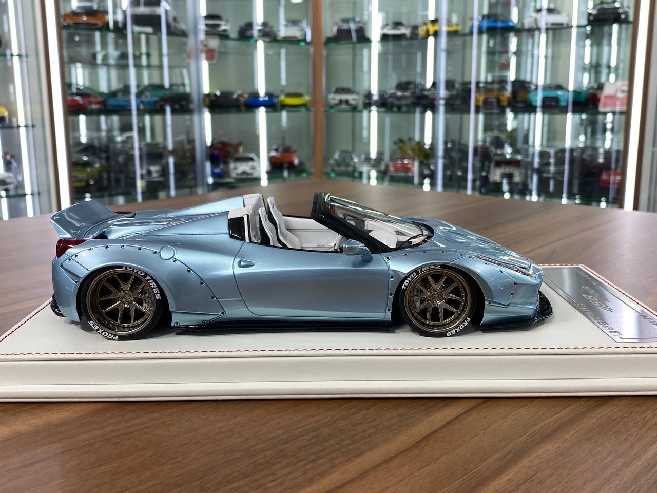 1/18 Resin – Ferrari 458 Spider GT LB Works | Davis & Giovanni | Ice Blue Metallic | 1 of 3
