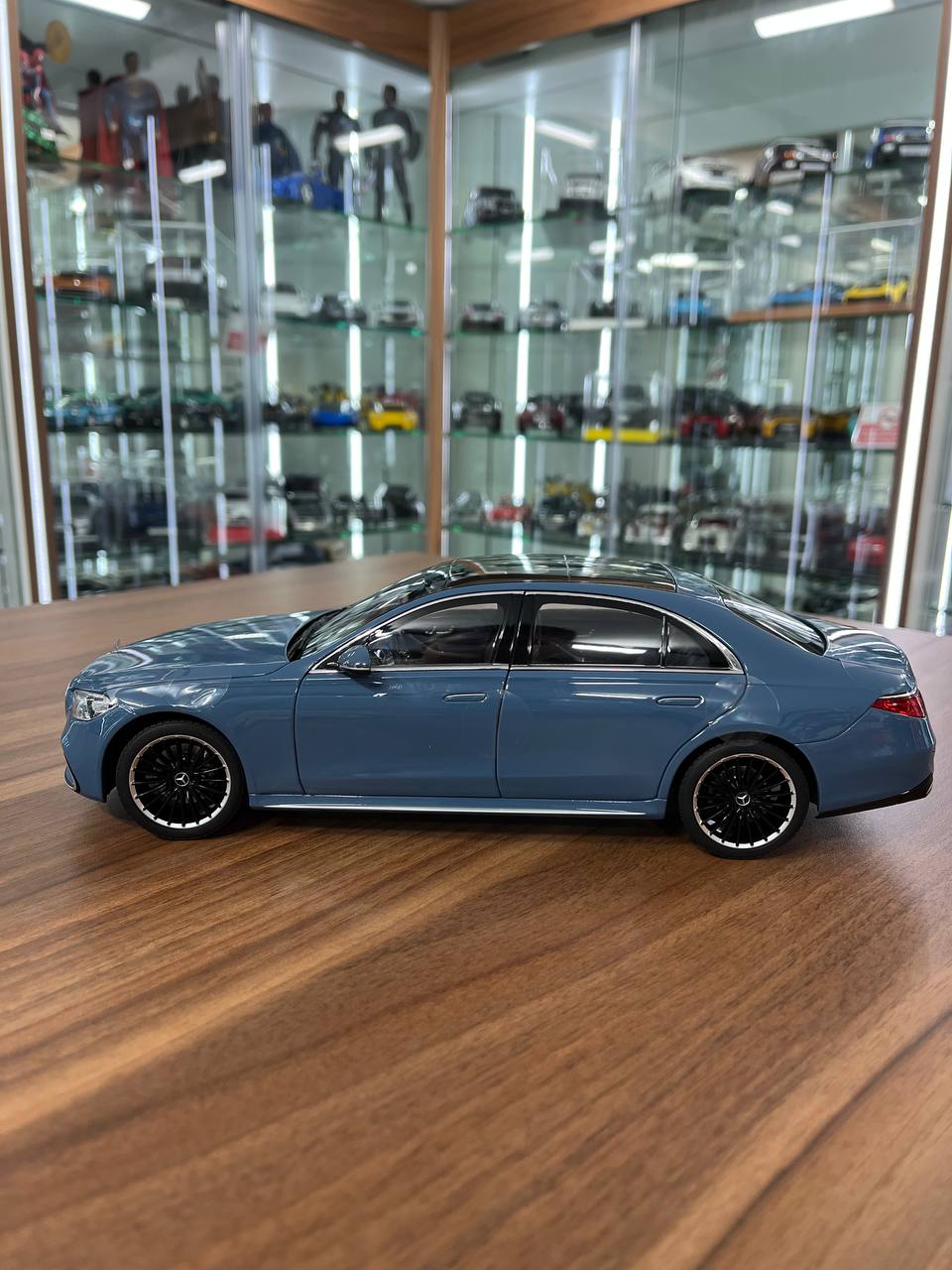 1/18 Mercedes-Benz S-Class | Blue Grey | Norev Diecast | Full Opening