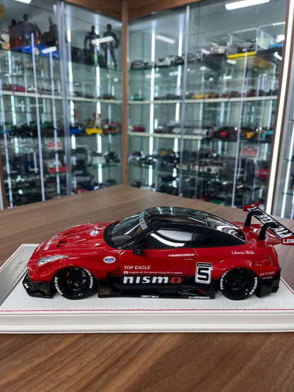 ★ 1/18 Davis & Giovanni Nissan R35 Nismo GT-RR LBWK #5 – Metallic Red | Limited to 25 Pieces