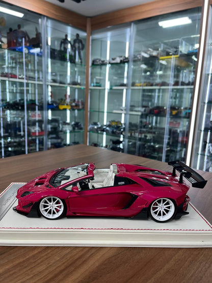 ★ 1/18 Davis & Giovanni Lamborghini Aventador 2.0 Roadster LB Performance – Pink | Limited to 20 pcs