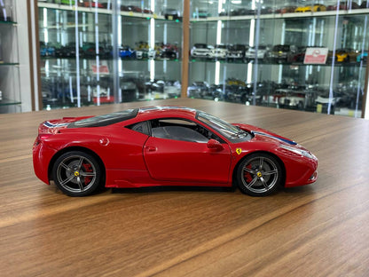 Hot Wheels Elite Ferrari 458 Speciale - [1/18 Diecast, Red ] - Paint Rashes Present