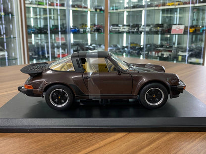 1/18 Metal Diecast - Porsche 911 Turbo Targa 3.3 (1987) Brown Metallic by Norev