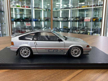 1/18 Diecast Honda CRX Silver Ignition model Miniature Car
