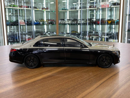 1/18 Diecast Mercedes-Maybach S680 Night Series Mojave Silver Black Almost Real