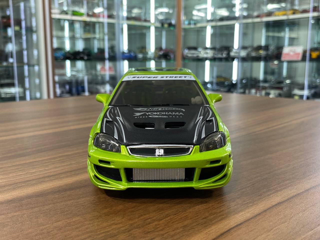 1/18 Diecast Honda Civic SI Green Model Car by Hot Wheels
