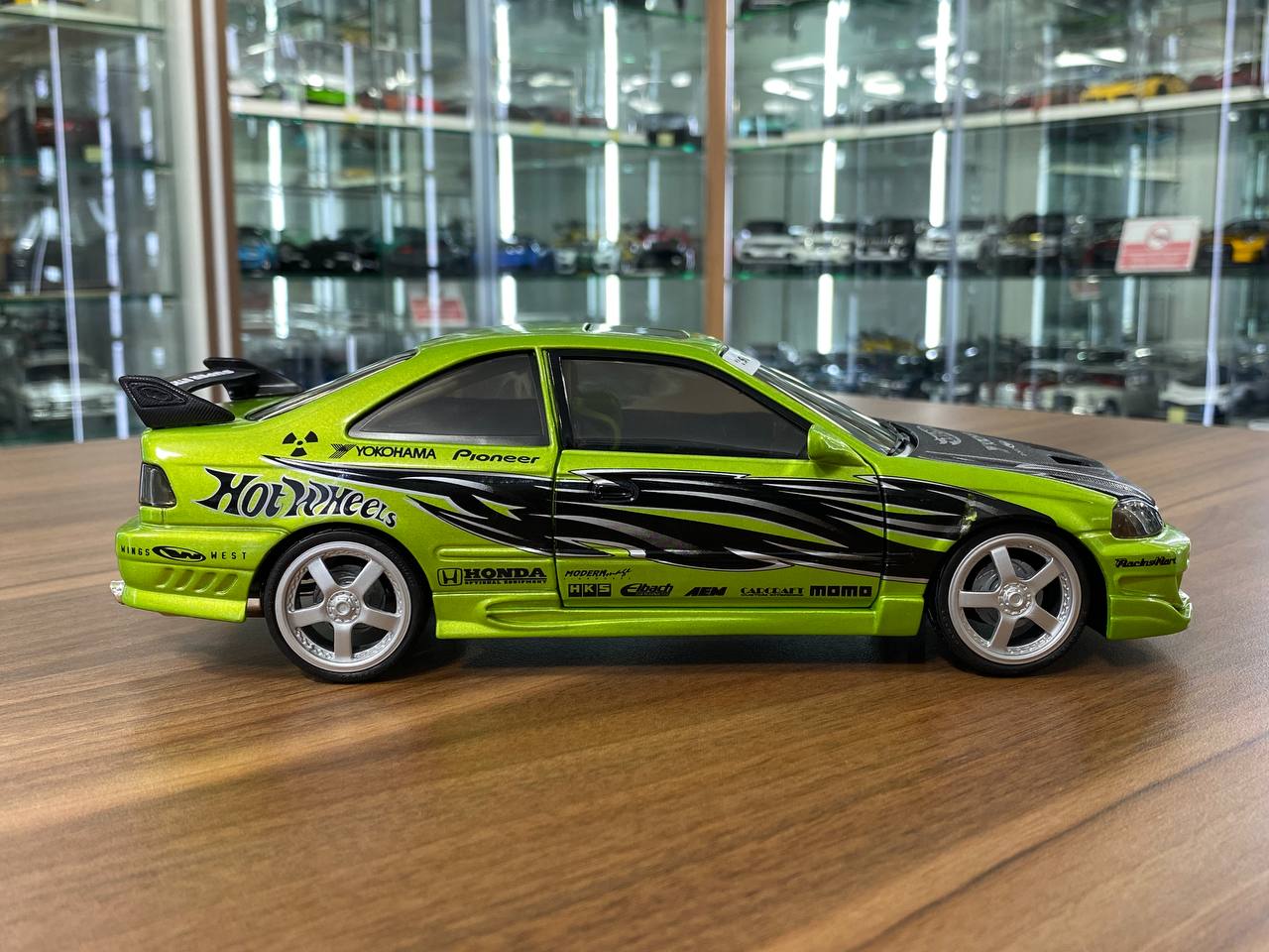 1/18 Diecast Honda Civic SI Green Model Car by Hot Wheels