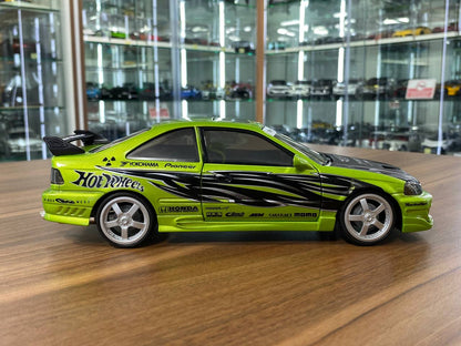 1/18 Diecast Honda Civic SI Green Model Car by Hot Wheels