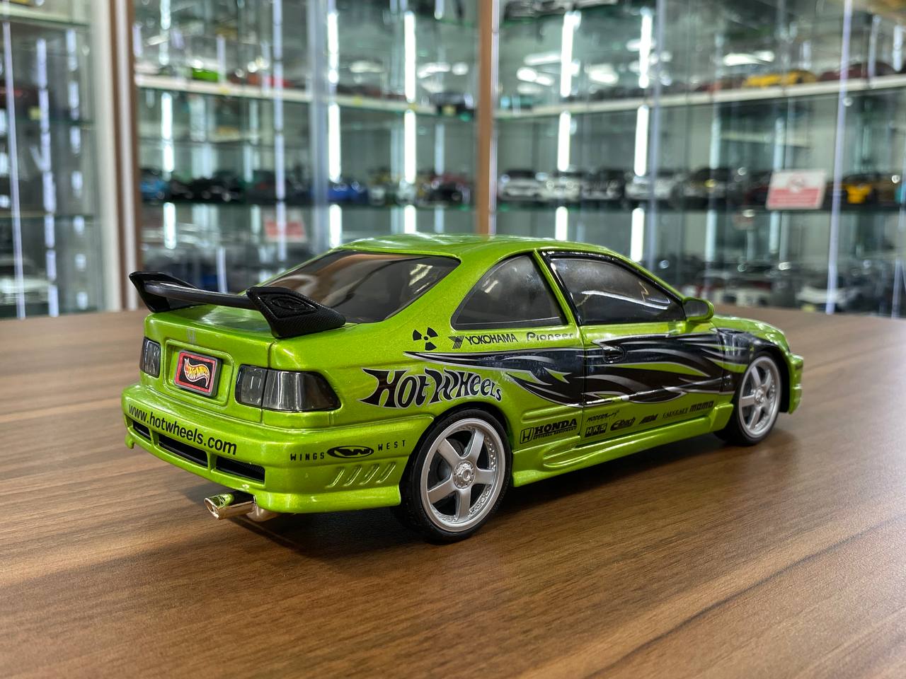 1/18 Diecast Honda Civic SI Green Model Car by Hot Wheels