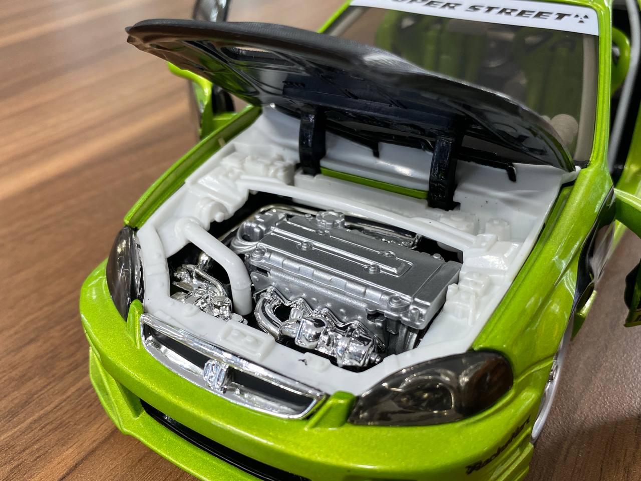 1/18 Diecast Honda Civic SI Green Model Car by Hot Wheels