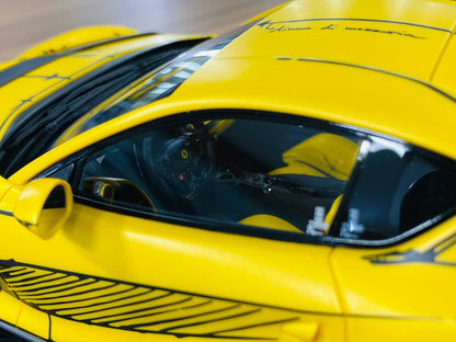 H&H Ferrari 812 Competizione Blank Sheet - 1/18 Resin Model, Matt Yellow, Limited to 30 Pieces
