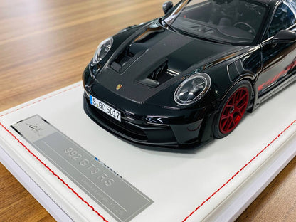 Ivy Model 1/18 Porsche 911 992 GT3 RS Weissach – Matt Black/Red Wheels, Limited to 25 Pcs