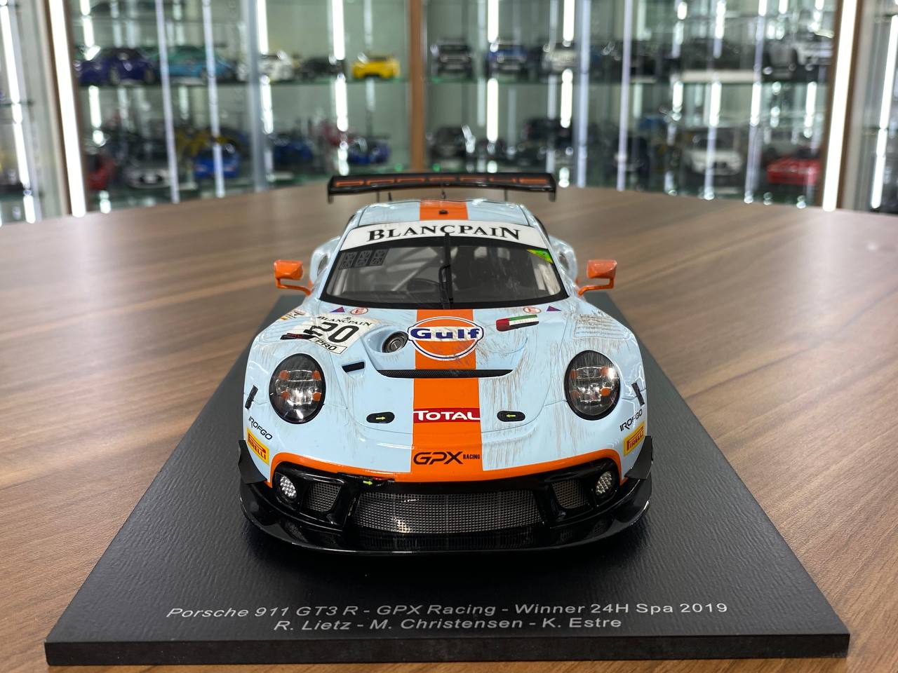 1:18 Resin Spark Porsche 911 GT3 R GPX Racing – Winner 24H Spa 2019 #20 (Dirty Edition)