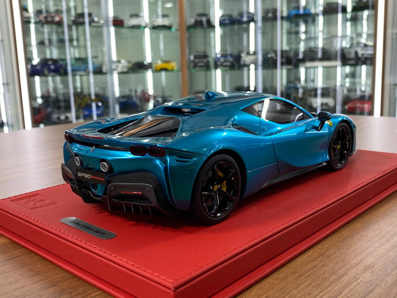 1:18 Resin BBR Deluxe Ferrari SF90 Stradale – Chrome Blue (Limited 15 pcs)