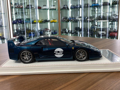 1:18 Resin Model Davis & Giovanni Ferrari F40 Royal Blue Metallic Limited 1 of 1