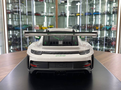 1/12 Resin Porsche 911 GT3 RS – White / Green | Spark Models Dealer Edition | Limited to 300 pcs
