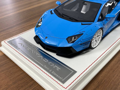 1/18 Resin Model – Lamborghini Aventador LB Performance | Davis & Giovanni | Metallic Light Blue | 1 of 10