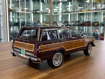 1/18 Diecast Jeep Grand Wagoneer 1991 Black Cherry | DD Model | Full Openings