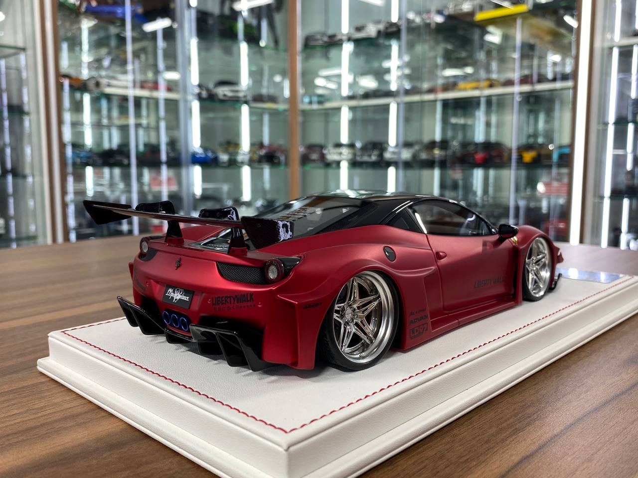 1/18 Resin Ferrari 458 GT LB Works – Matt Chrome Red| Davis & Giovanni