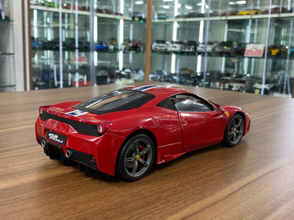 Hot Wheels Elite Ferrari 458 Speciale - [1/18 Diecast, Red ] - Paint Rashes Present