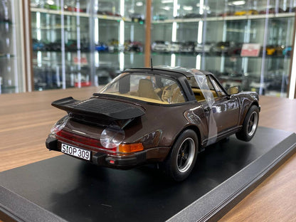 1/18 Metal Diecast - Porsche 911 Turbo Targa 3.3 (1987) Brown Metallic by Norev