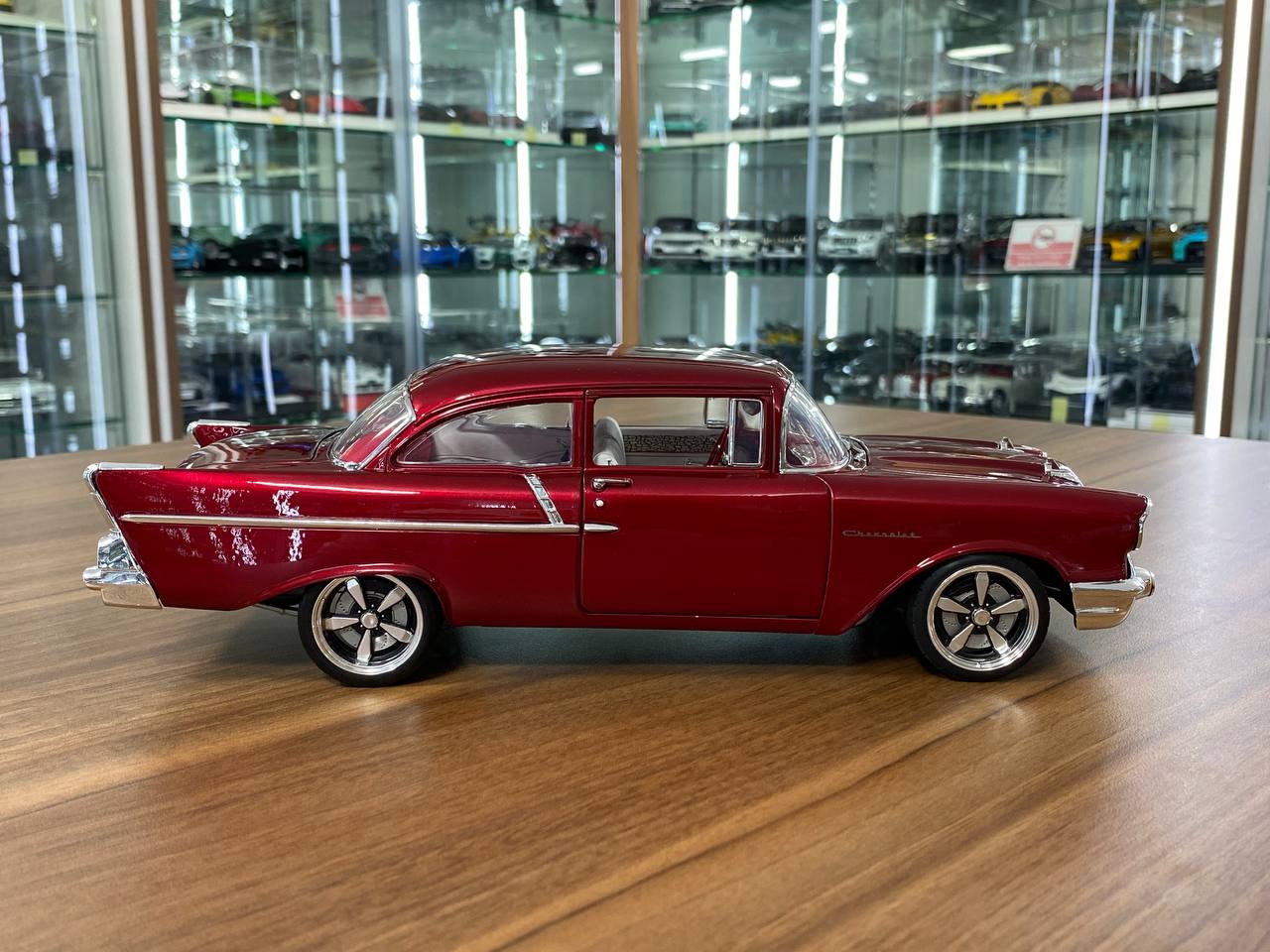 1/18 Diecast Chevrolet Bel Air 1957 ACME Red Scale Model Car