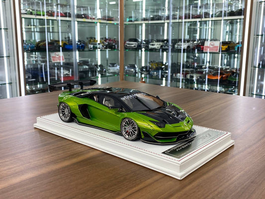 1/18 Resin Davis & Giovanni Lamborghini AVENTADOR SVJ LB Performance  Verde Dorado, carbon roof Limited- 1 of 8pcs