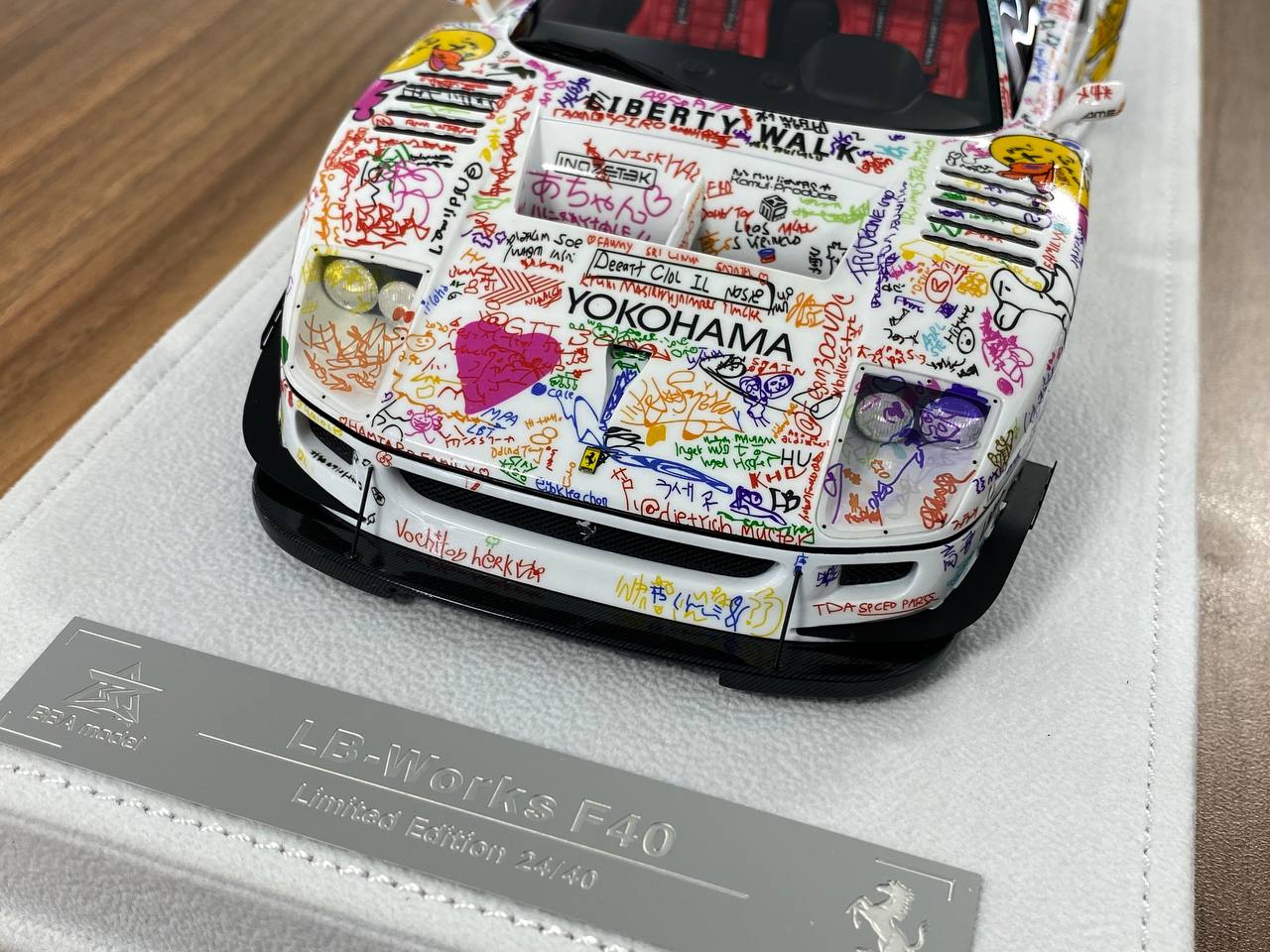 1/18 Resin Model BBA Car Model Ferrari F40 LB Works DPPF Champion white Limited to 40 Pcs.