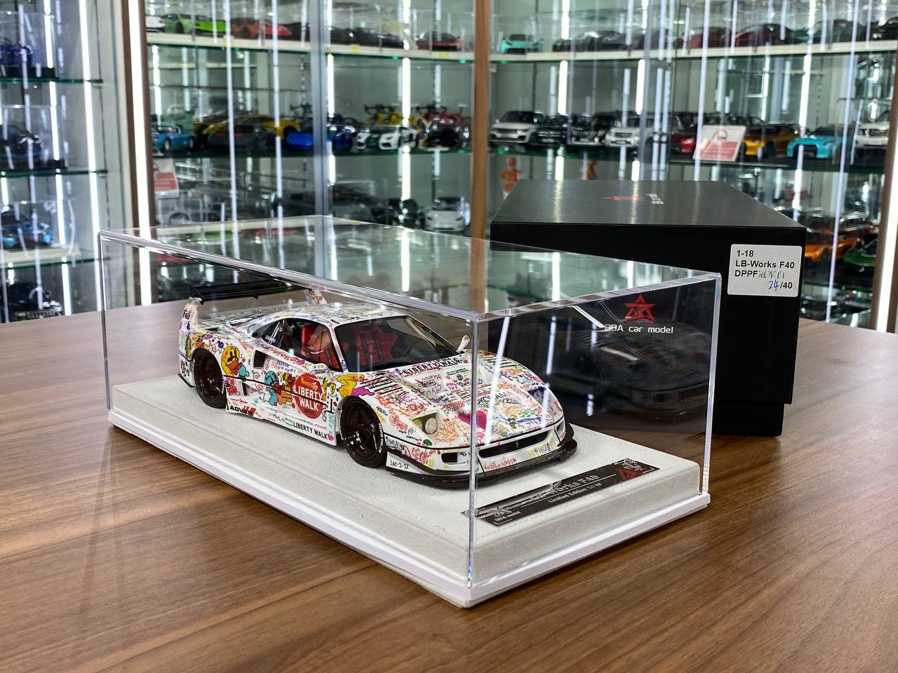 1/18 Resin Model BBA Car Model Ferrari F40 LB Works DPPF Champion white Limited to 40 Pcs.