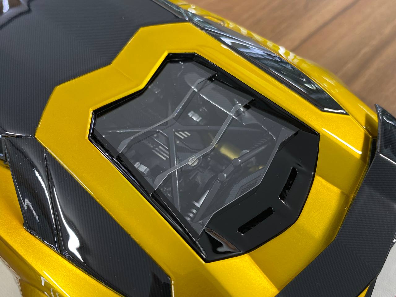 1/18 Resin Davis & Giovanni Lamborghini AVENTADOR LP 700-4 MANSORY with chrome gold , black / Red interior Limited Edition - 10 pcs