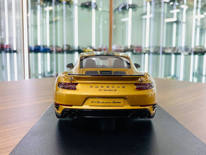 GT Spirit Porsche 911 Turbo S Resin Model - Gold | 1/18 Scale, Limited Edition