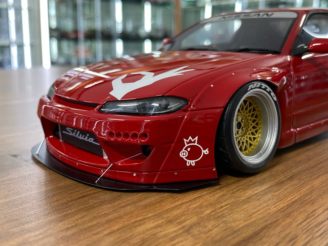 1/18 Resin Nissan Silvia S15 Rocket bunny - Red by OttOMobile - Limited 2000 pcs